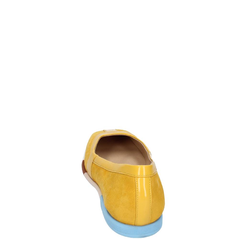 scarpe donna FABI ballerine giallo camoscio vernice EX306 Rilascio limitato