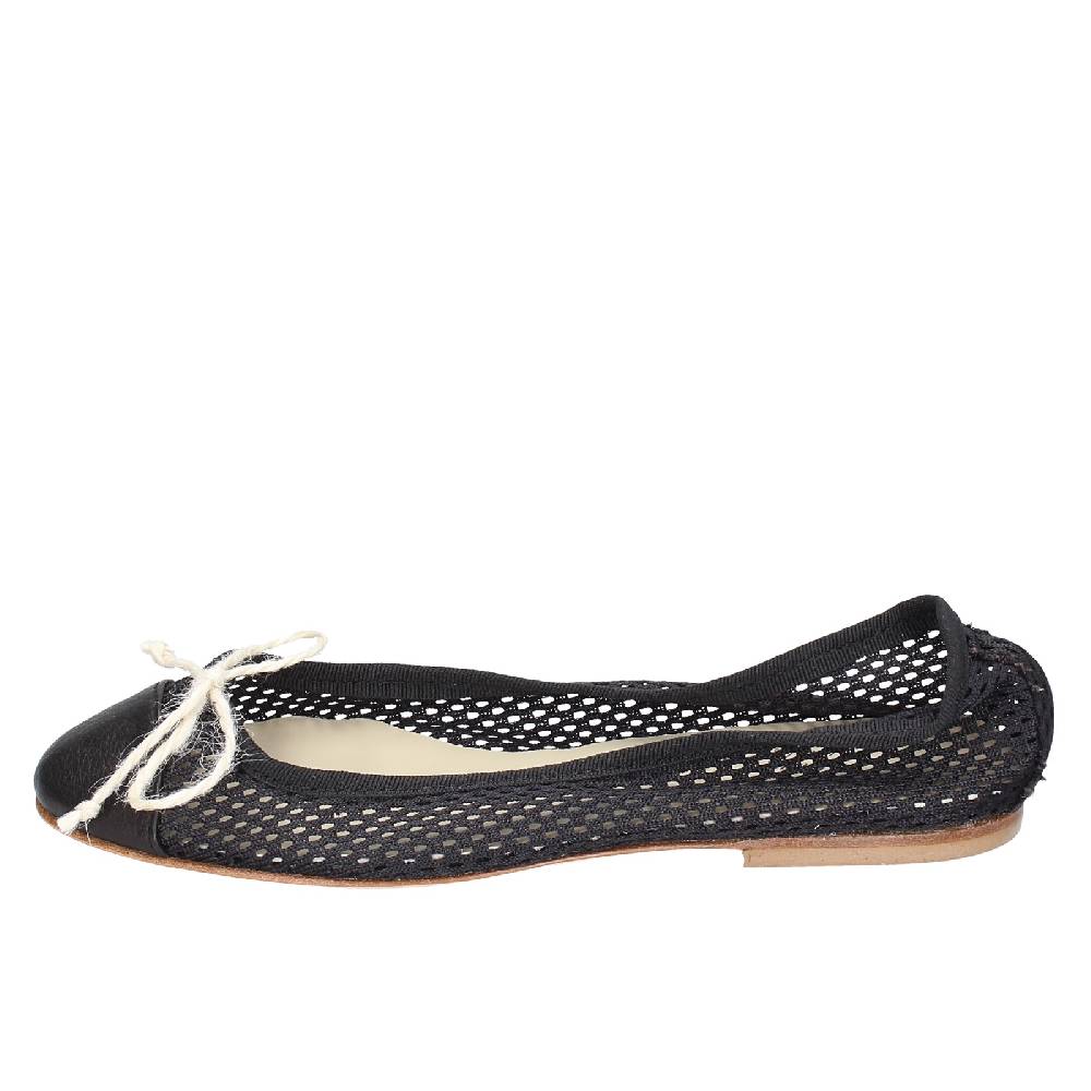 scarpe donna ANNIEL ballerine nero tessuto pelle EX274 ACQUISTA ORA