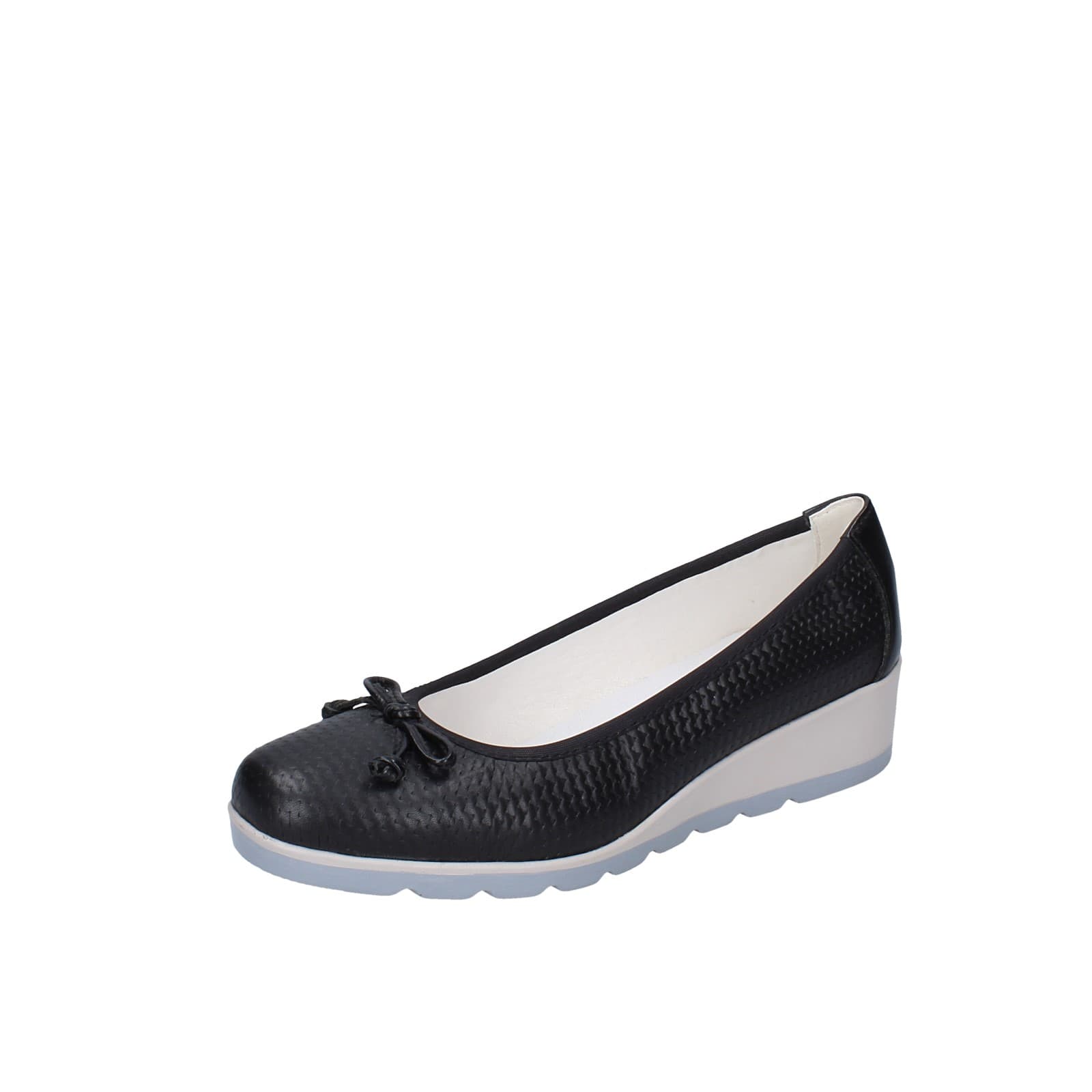 scarpe donna BLUEROSE ballerine nero pelle tessuto EY328 Ultimi due giorni