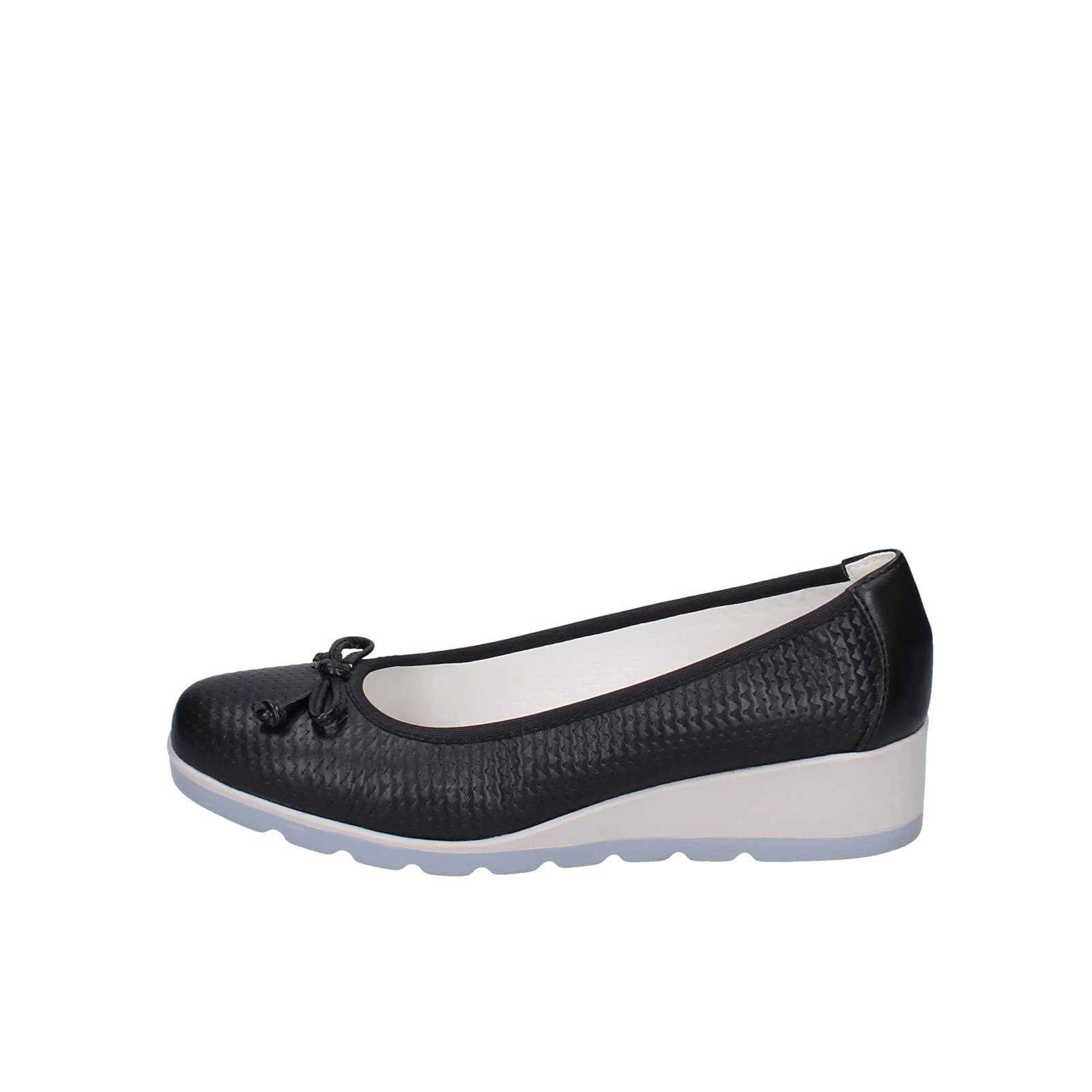 scarpe donna BLUEROSE ballerine nero pelle tessuto EY328 Ultimi due giorni