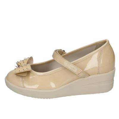scarpe donna AGILE by RUCOLINE ballerine beige vernice 242 BD175 Ultimo giorno