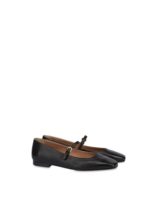 Pollini Ballerine In Nappa Nina Nero Promozione