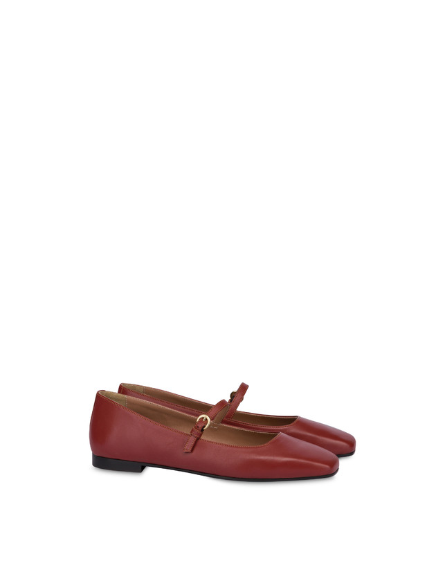 Pollini Ballerine In Nappa Nina Terracotta Pezzi Unici