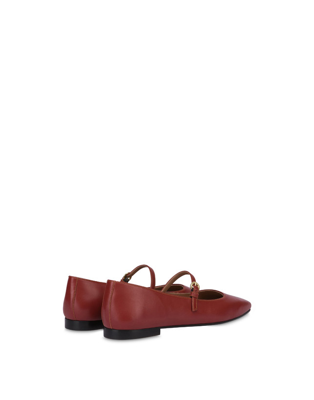 Pollini Ballerine In Nappa Nina Terracotta Pezzi Unici
