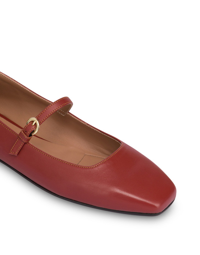 Pollini Ballerine In Nappa Nina Terracotta Pezzi Unici