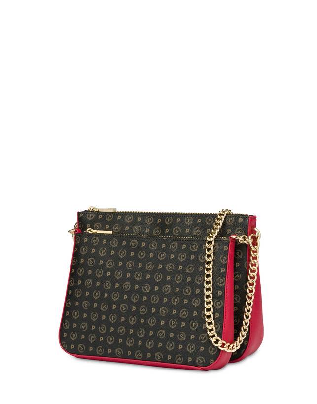 Pollini Borsa A Spalla Heritage Logo Classic Nero/lacca Offerta settimanale