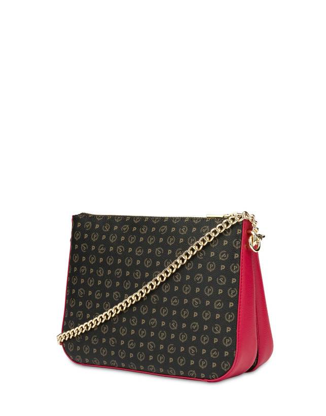 Pollini Borsa A Spalla Heritage Logo Classic Nero/lacca Offerta settimanale