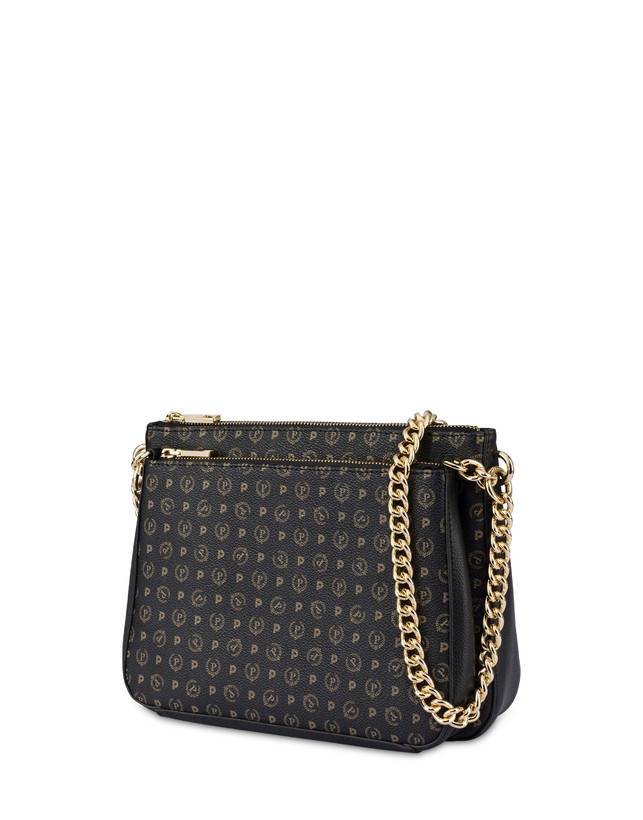 Pollini Borsa A Spalla Heritage Logo Classic Nero/nero Ritorno libero