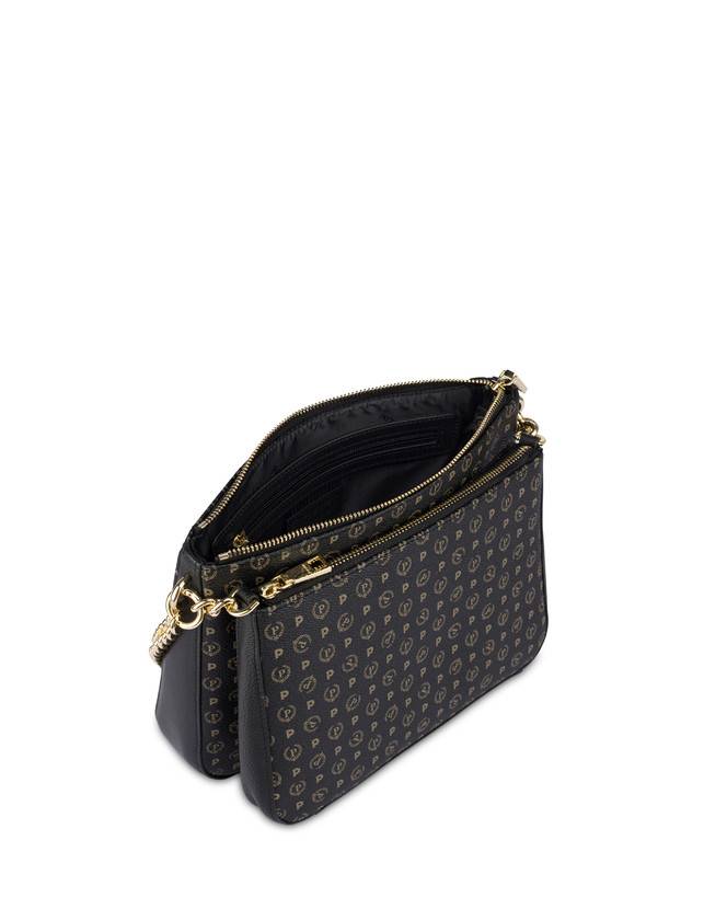 Pollini Borsa A Spalla Heritage Logo Classic Nero/nero Ritorno libero