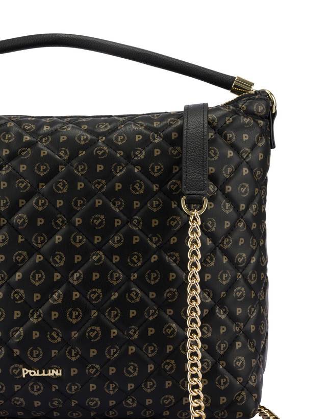 Pollini Borsa Hobo Heritage Matelassé Nero/nero Ultimi tre giorni