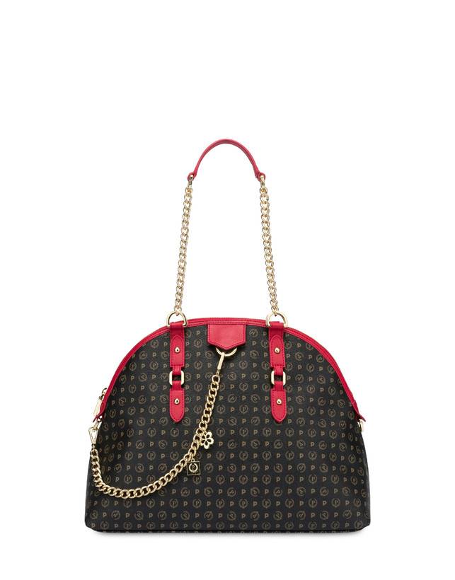 Pollini Borsa A Spalla Heritage Logo Classic Nero/lacca ACQUISTA ORA