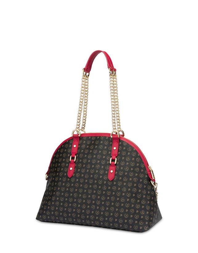 Pollini Borsa A Spalla Heritage Logo Classic Nero/lacca ACQUISTA ORA