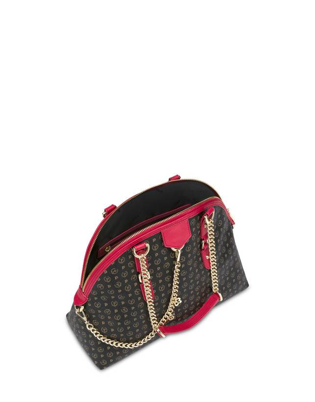 Pollini Borsa A Spalla Heritage Logo Classic Nero/lacca ACQUISTA ORA