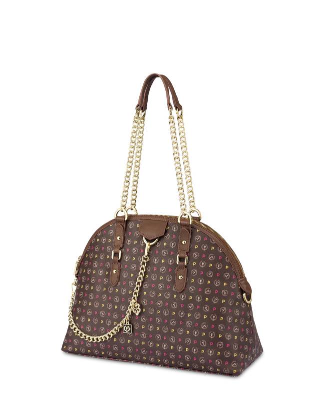 Pollini Borsa A Spalla Heritage Logo Classic Multicolore/marrone Ultimi due giorni