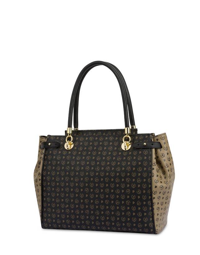 Pollini Borsa A Mano Bicolore Heritage Soft Touch Nero/taupe/nero Promozione temporanea