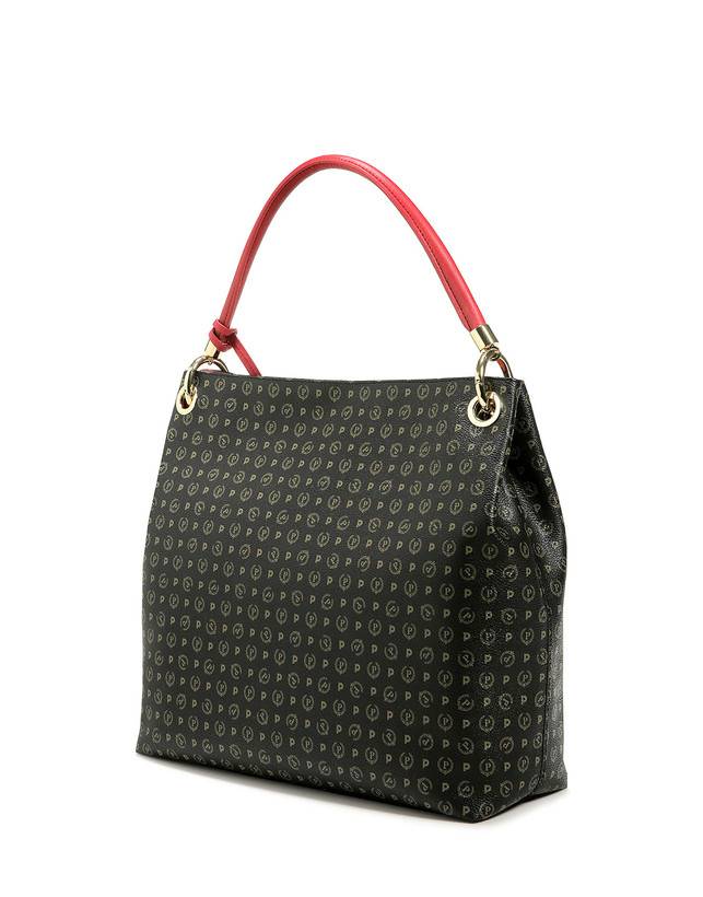 Pollini Borsa A Spalla Heritage Logo Classic Nero/lacca Offerta speciale della fabbrica