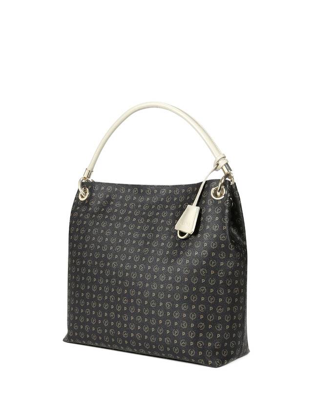 Pollini Borsa A Spalla Heritage Logo Classic Nero/avorio Sostegno trimestrale