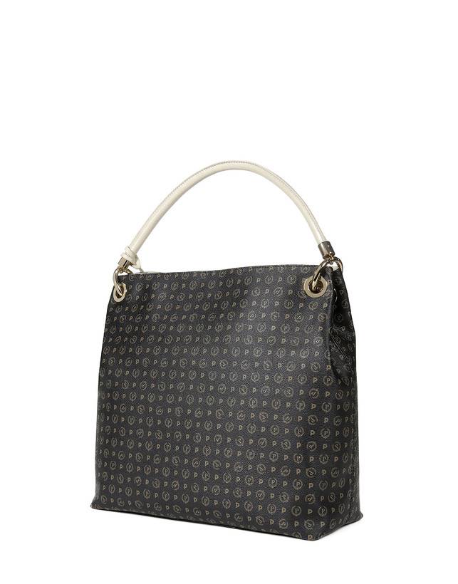 Pollini Borsa A Spalla Heritage Logo Classic Nero/avorio Sostegno trimestrale