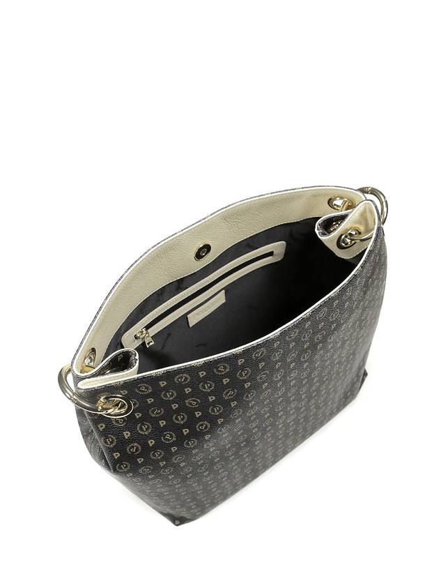 Pollini Borsa A Spalla Heritage Logo Classic Nero/avorio Sostegno trimestrale