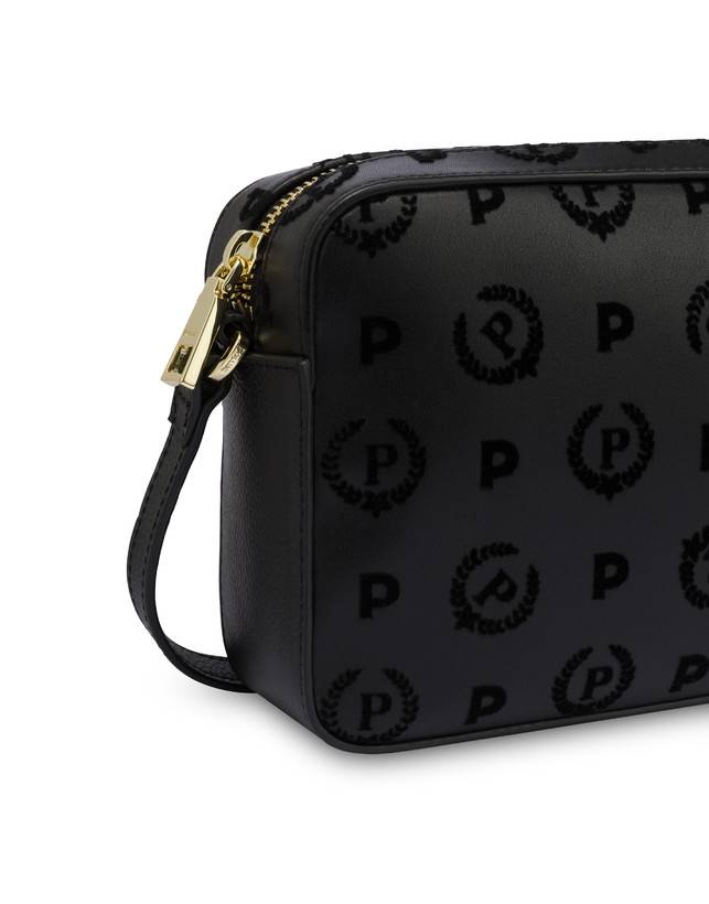 Pollini Borsa A Tracolla Heritage Flock Nero/nero Discount Store per i nuovi prodotti