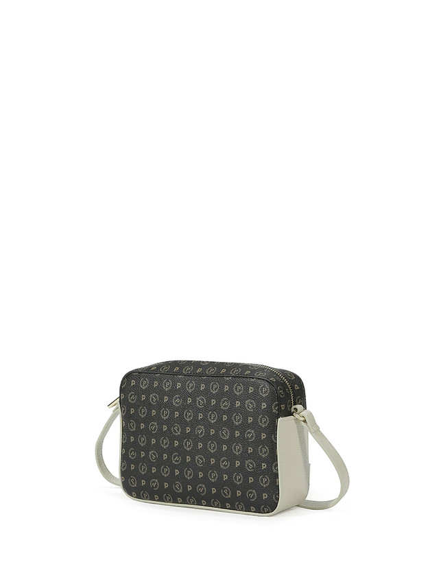 Pollini Borsa A Tracolla Heritage Logo Classic Nero/avorio Super sconto