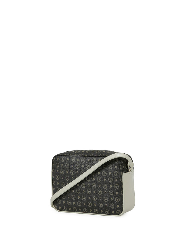 Pollini Borsa A Tracolla Heritage Logo Classic Nero/avorio Super sconto