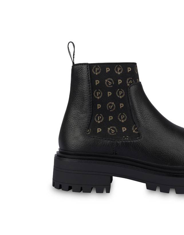 Pollini Beatles In Vitello Logo Heritage Nero/nero Esporta salva