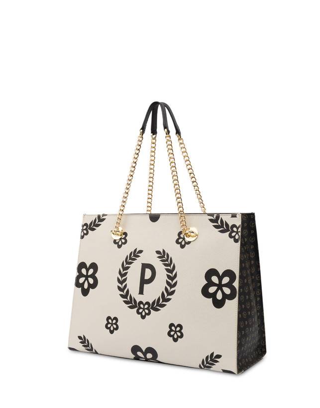 Pollini Shopping Bag Day-si! Heritage Nero/avorio/nero Italy