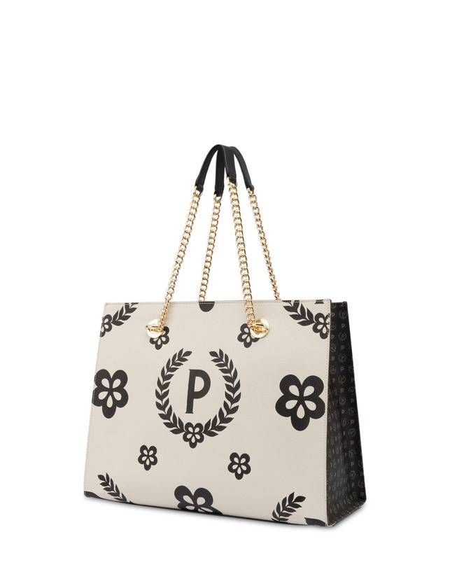 Pollini Shopping Bag Day-si! Heritage Nero/avorio/nero Italy