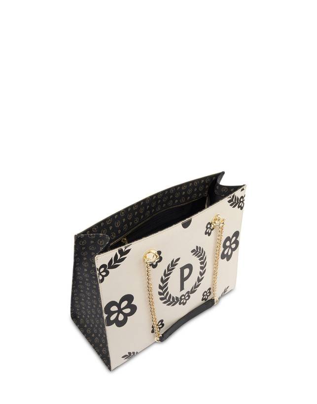 Pollini Shopping Bag Day-si! Heritage Nero/avorio/nero Italy