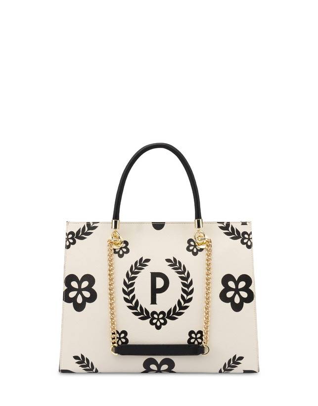 Pollini Shopping Bag Day-si! Heritage Nero/avorio/nero Italy