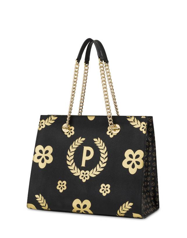 Pollini Shopping Bag Day-si! Heritage Nero/oro/nero Italia