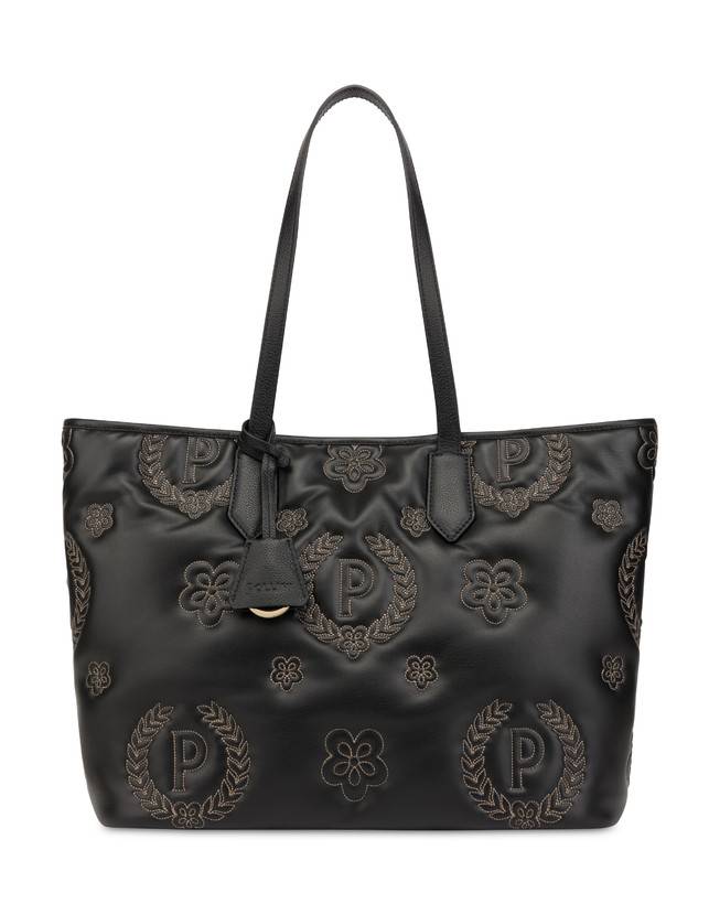 Pollini Shopping Bag Puffy Heritage Nero/nero/nero Qualità