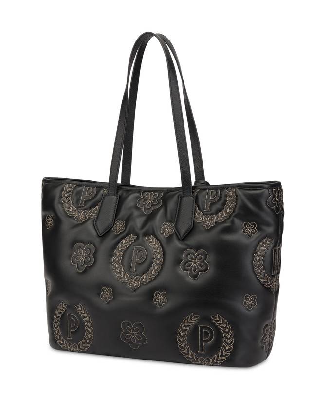 Pollini Shopping Bag Puffy Heritage Nero/nero/nero Qualità