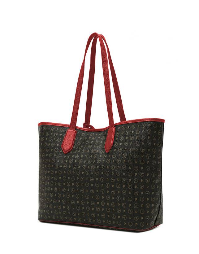Pollini Borsa Shopping Heritage Logo Classic Nero/lacca Promozione