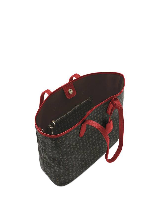 Pollini Borsa Shopping Heritage Logo Classic Nero/lacca Promozione