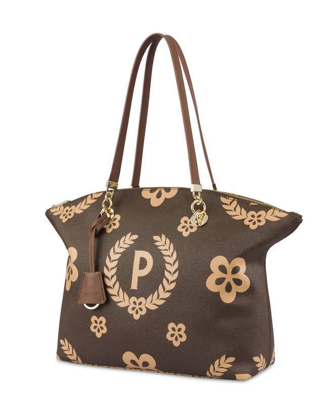 Pollini Tote Bag Day-si! Heritage Crema/marrone/marrone Acquista Ora