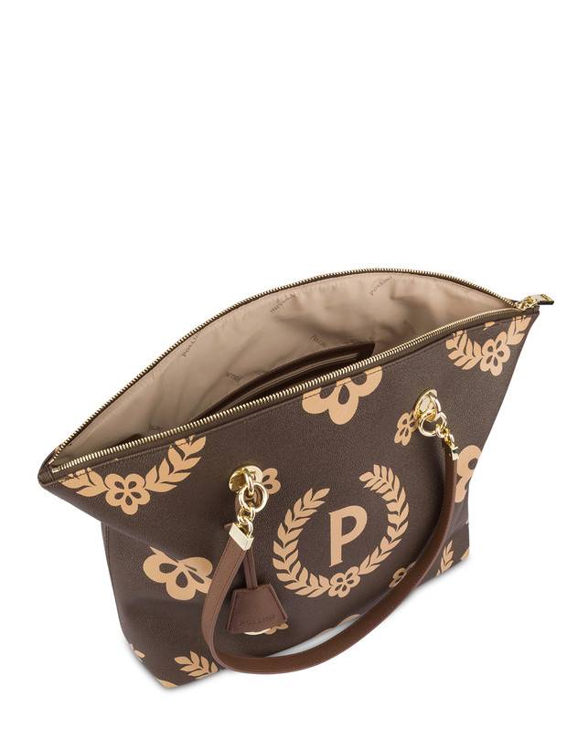 Pollini Tote Bag Day-si! Heritage Crema/marrone/marrone Acquista Ora