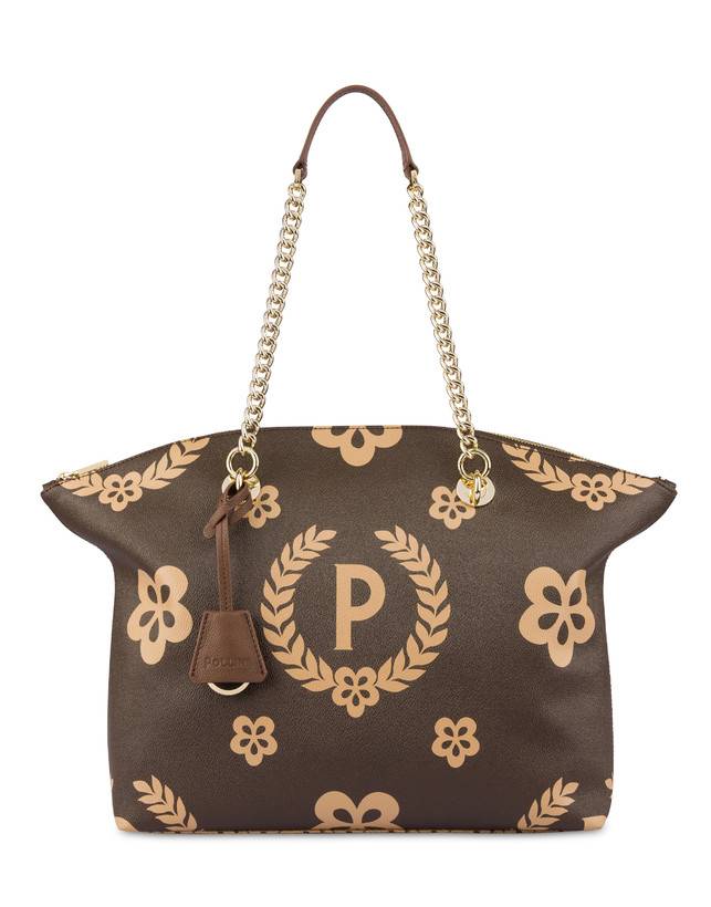 Pollini Tote Bag Day-si! Heritage Crema/marrone/marrone Acquista Ora
