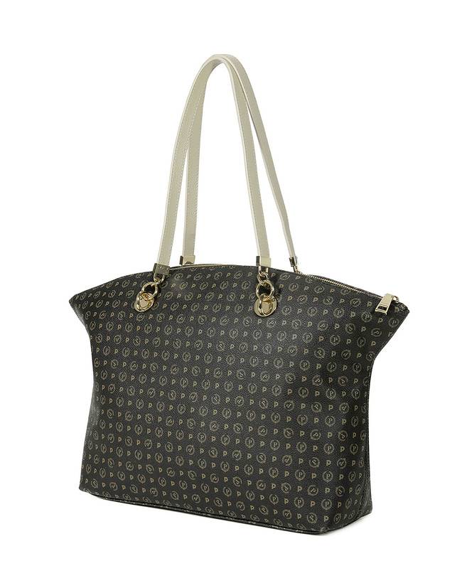 Pollini Tote Bag Heritage Logo Classic Nero/avorio Consegna Veloce