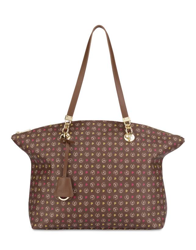 Pollini Tote Bag Heritage Logo Classic Multicolor/marrone Promozione Limitata