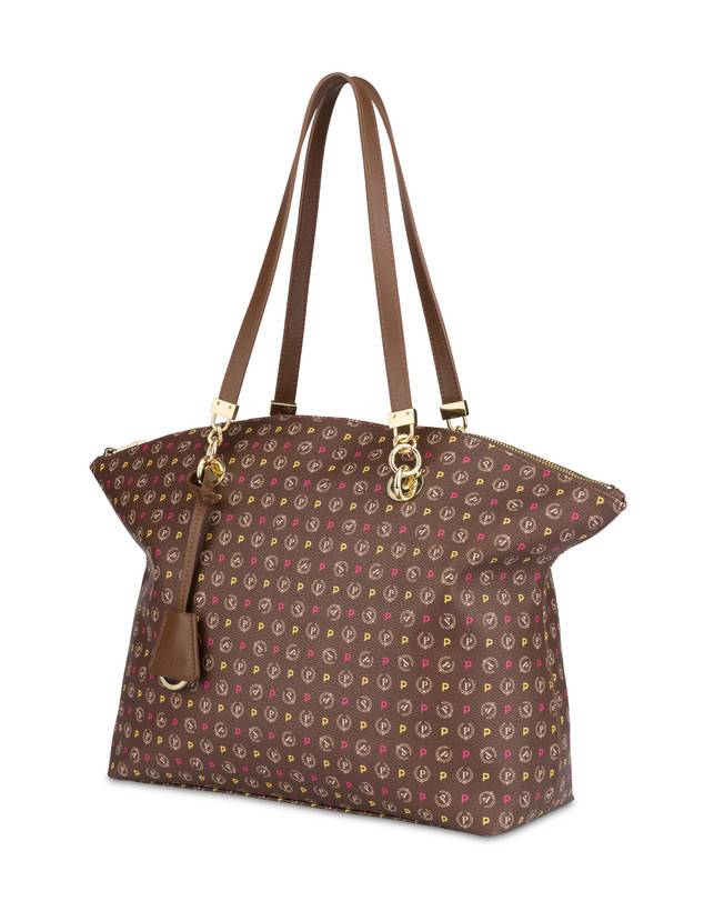 Pollini Tote Bag Heritage Logo Classic Multicolor/marrone Promozione Limitata