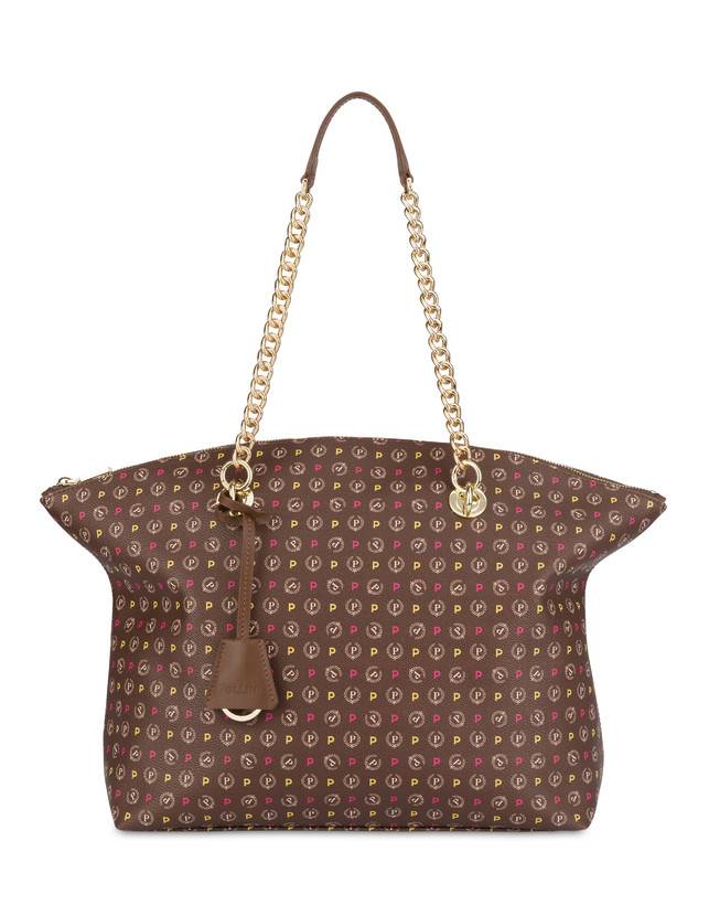Pollini Tote Bag Heritage Logo Classic Multicolor/marrone Promozione Limitata