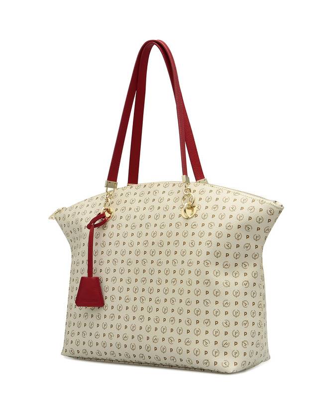Pollini Tote Bag Heritage Logo Classic Avorio/lacca Fino Al -60%
