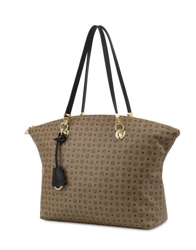 Pollini Tote Bag Heritage Soft Touch Taupe/nero Affare Del Giorno