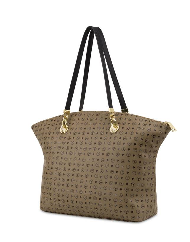 Pollini Tote Bag Heritage Soft Touch Taupe/nero Affare Del Giorno