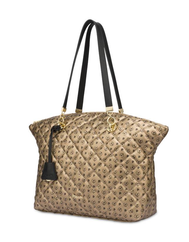 Pollini Tote Bag Heritage Matelassé Oro/nero Convenienza
