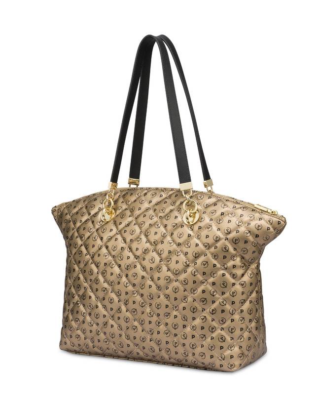 Pollini Tote Bag Heritage Matelassé Oro/nero Convenienza