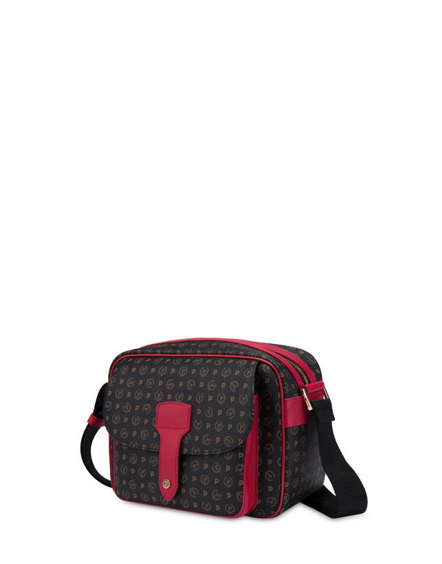 Pollini Borsa A Spalla Heritage Logo Classic Nero/lacca Economico