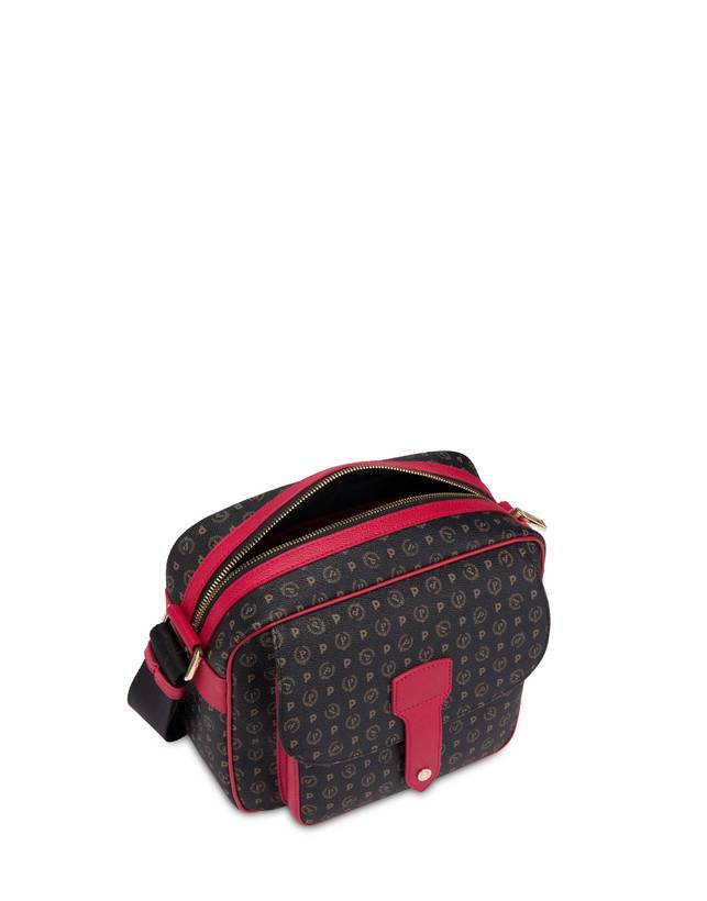 Pollini Borsa A Spalla Heritage Logo Classic Nero/lacca Economico